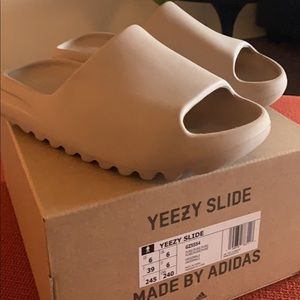 yeezy slides in pure
